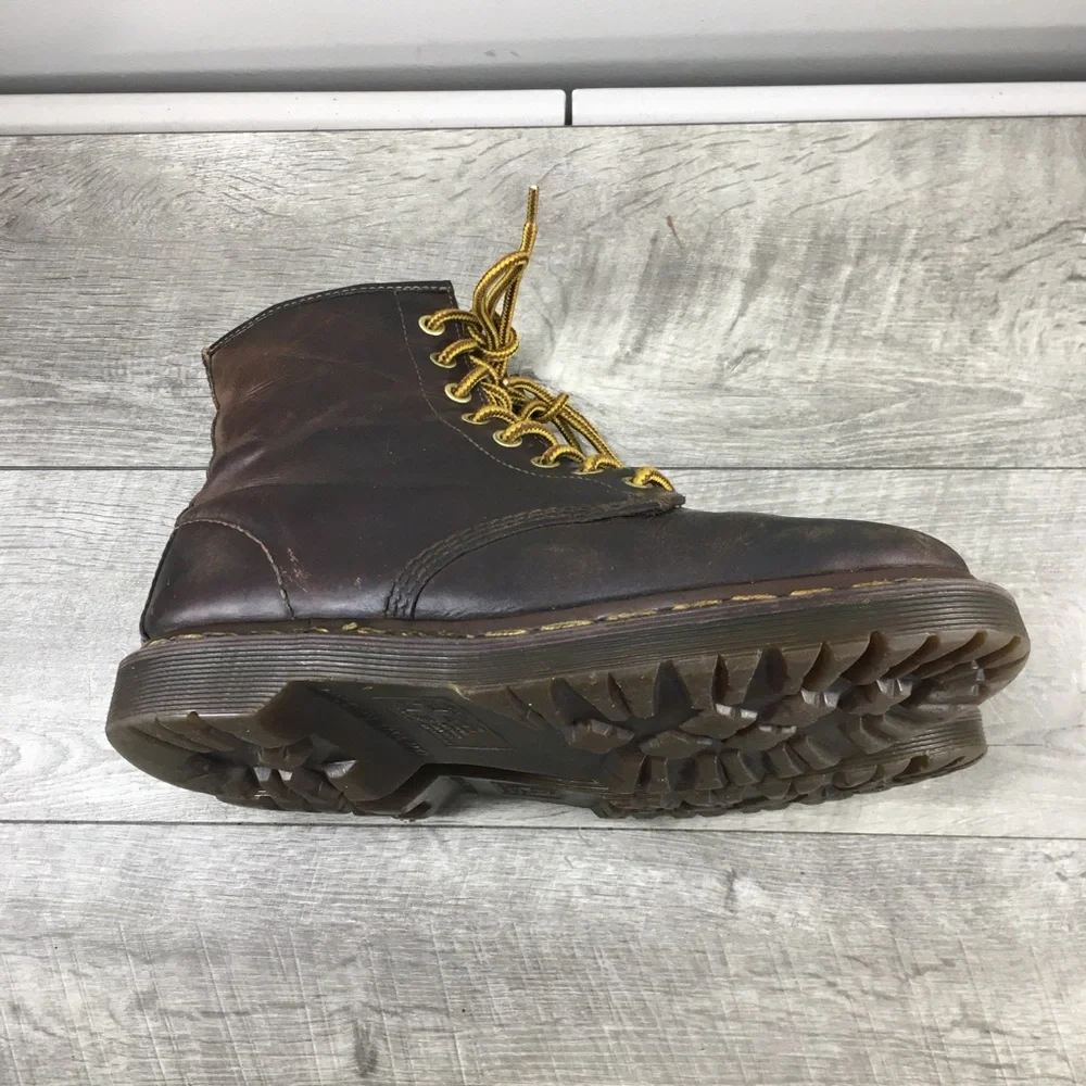 Vtg Docs Dr. Martens 1460 839 Distressed Brown Leather Men’s Combat Punk Boots 8